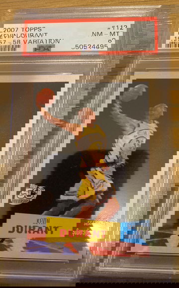 2007 Topps Kevin Durant 1957-58 Variation PSA 8