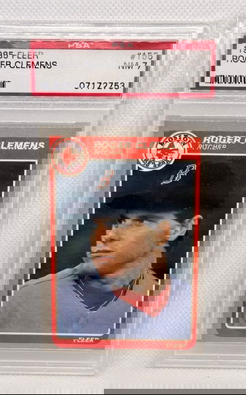 1985 Fleer #155 Roger Clemens Rookie Card PSA 7