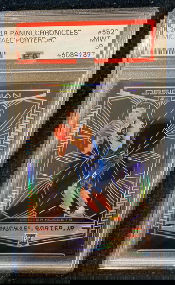 2018 chronicles Obsidian Michael Porter Jr #582 PSA9 mint
