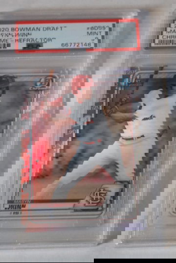 2020 Bowman Chrome Draft Masyn Winn refractor PSA 9