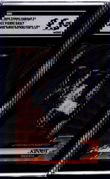 2020 Topps Chrome Pierre Gasly Orange Wave Refractor /25 #31 Formula 1 F1 SGC 9.5