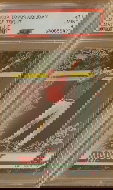 2019 Topps Holiday Mike Trout Metallic #31 PSA 9