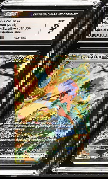 2025 Pokemon #186/159 Hop's Zacian ex Journey Together CGC 9