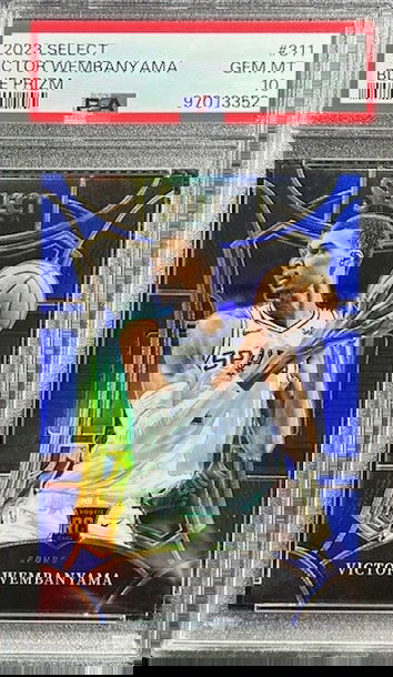 Victor Wembanyama 2023 Panini Select Blue Prizm #311 RC Rookie PSA 10 GEM MINT