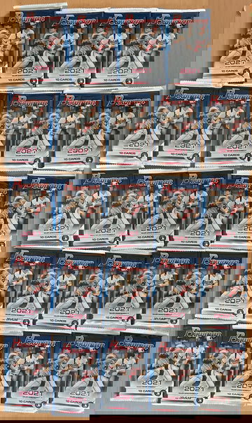 Lot of (24) 2021 Bowman Mega Box BASE PACKS