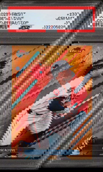 2025 Topps Finest Gold Refractor Jose Altuve #233 /20 PSA 10