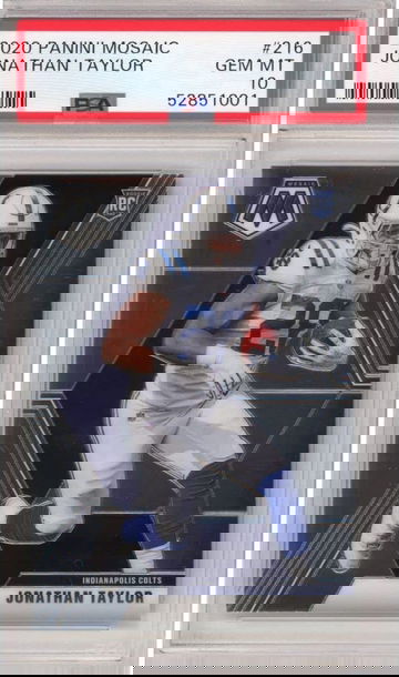 2020 Panini Mosaic Jonathan Taylor #216 PSA 10 Gem-Mint