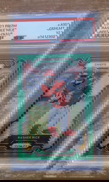 2023 prizm rashee rice green wave PSA 10 