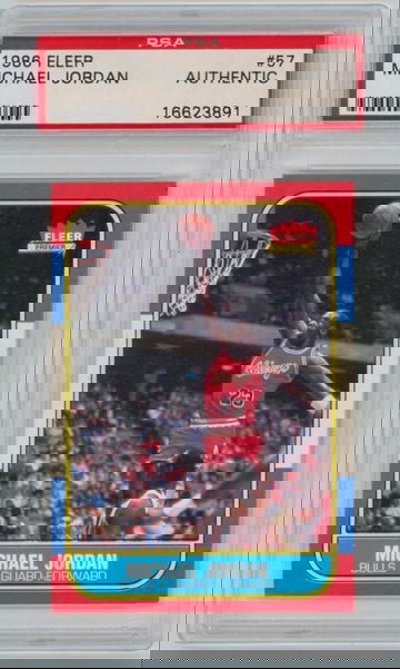 1986-87 Fleer #57 1986 RC Michael Jordan Rookie Card PSA Authentic 