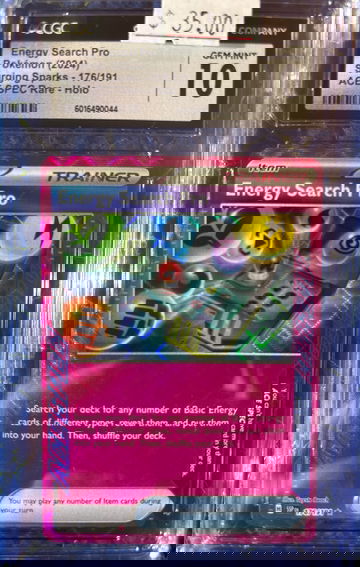2024 Pokémon Energy Search Pro Surging Sparks 176/191 CGC 10 Gem Mint