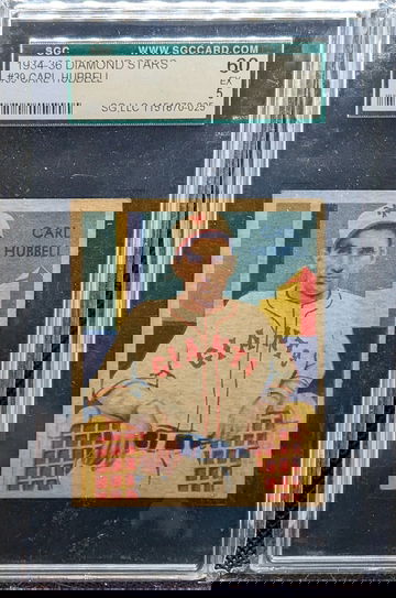 1934-36 Diamond Stars #39 Carl Hubbell SGC 5