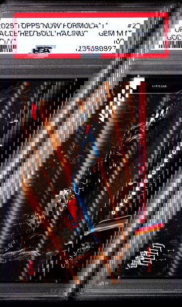 2025 TOPPS NOW FORMULA 1 ORACLE RED BULL RACING GOLD 1/1 #2 GRAIL PSA 10