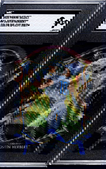 2020 Select Tri Color Die Cut Prizm #44 Justin Herbert SGC 9 MINT Rookie Rc