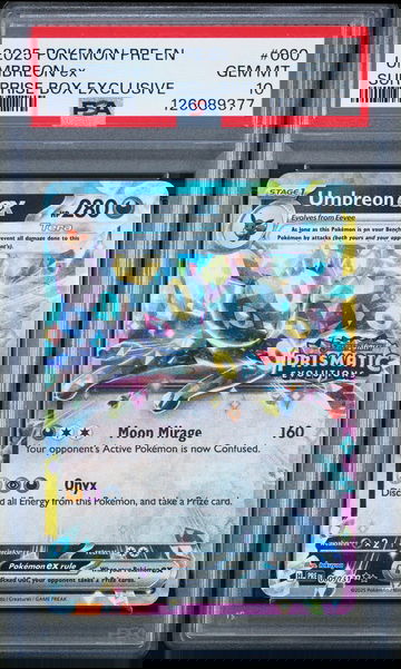 2025 Pokemon Scarlet and Violet Prismatic Evolutions Surprise Box Exclusive Umbreon Ex #60 PSA 10