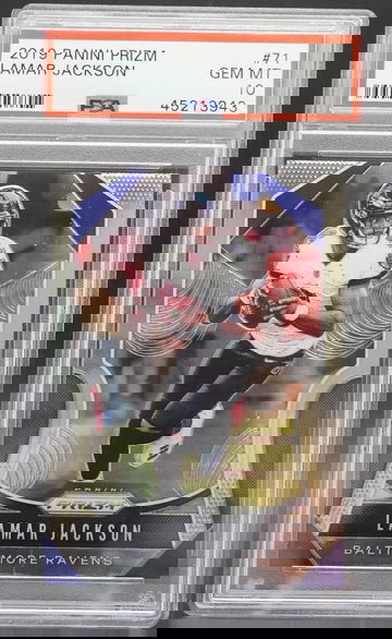 2019 Panini Prizm #71 Lamar Jackson PSA 10