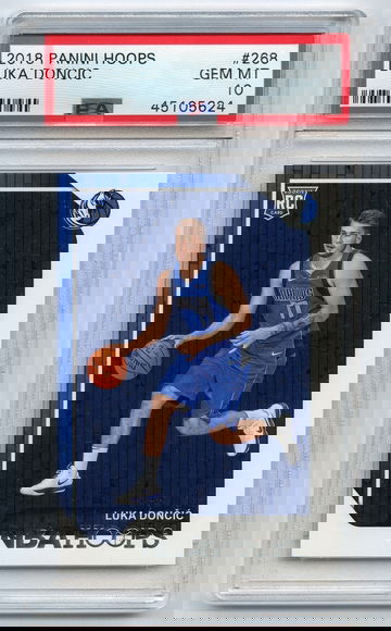 LUKA DONCIC 2018 Panini NBA Hoops #268 Rookie Card PSA 10 Dallas Mavericks X5624