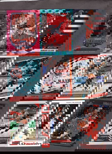 Lot of (14) Damian Lillard Basketball Cards - Nice Variety Trail Blazers