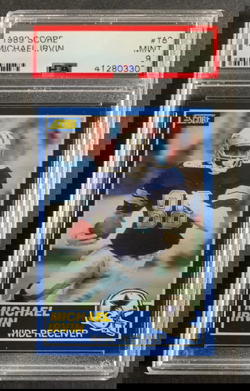 1989 Score HOF Michael Irvin RC #18 PSA 9 Mint