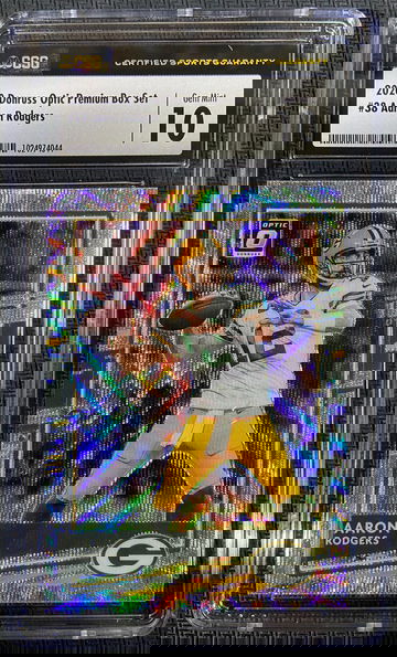 2020 Donruss Optic Premium Silver Wave SP /199 Aaron Rodgers CSG 10 GEM MINT Low POP!