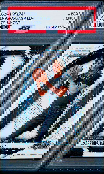 2024 Stephon Castle Panini Prizm White Lazer Laser Rookie /275 PSA 9 #234 SP RC