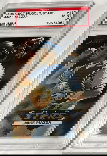 1994 SCORE GOLD STARS ( CARD 13 of 60) # 13 MIKE  PIAZZA MINT-9