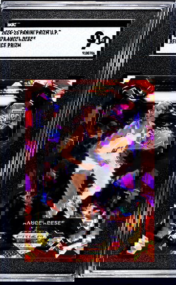 2024-25 Panini Prizm Draft Picks Red Ice Prizm Angel Reese #38 RC SGC 9