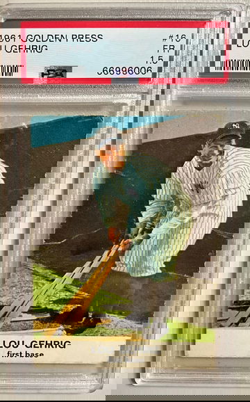 1961 GOLDEN PRESS #16 LOU GEHRIG FR PSA 1.5