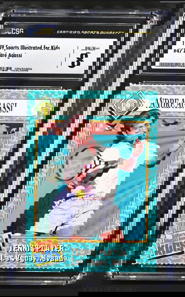 1989 SPORTS ILLUSTRATED FOR KIDS ANDRE AGASSI RC CSG 8 NM-MINT