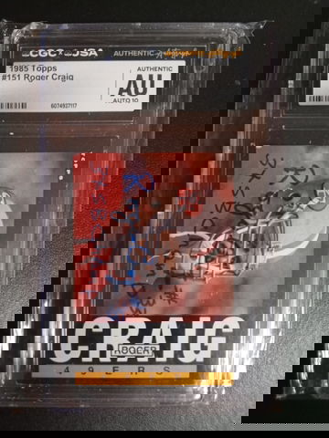1985 Topps #151 Roger Craig Auto CGC JSA 