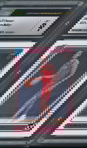 2021-22 Donruss Evan Mobley Rated Rookie #225 Cleveland Cavaliers - CSG Mint 9