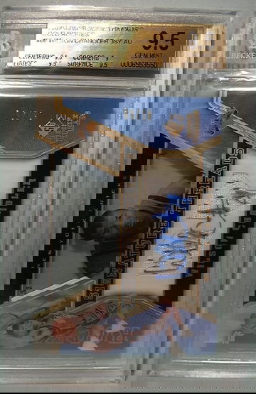 2007-08 SP ROOKIE THREADS GOLD ROOKIES #66 WILSON CHANDLER AUTO 31/50 BGS 9.5 GEM MINT