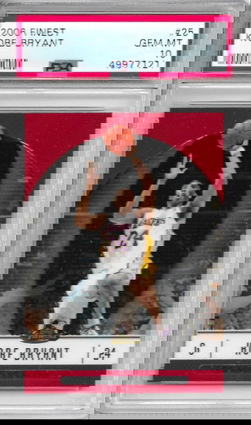 2006-07 Topps Finest #25 Kobe Bryant base chrome PSA 10 Gem Mint Lakers