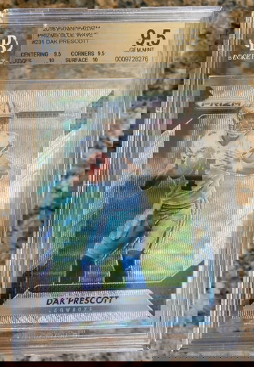 2016 Panini Prizm Dak Prescott Blue Wave #231 BGS 9.5 w/ 2 10 subgrades