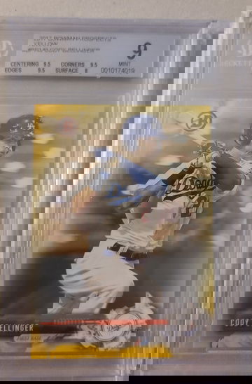 Cody Bellinger 2017 Bowman Prospects Yellow #BP149 BGS 9