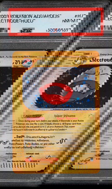 2003 Pokemon Aquapolis Holo Electrode #H7 PSA 8