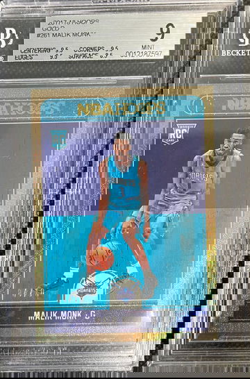 2017-18 Hoops Malik Monk Gold Rookie Card RC /10 BGS 9 Hornets