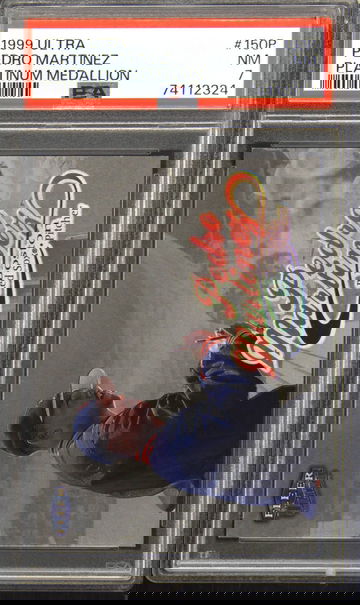 1999 Pedro Martinez Fleer Ultra Platinum Medallion sp /99, PSA 7