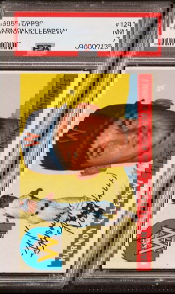 Harmon Killebrew 1955 Topps #124 Minnesota Twins HOF RC PSA 7 NM