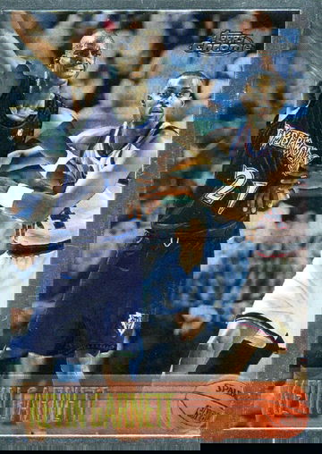 1996-97 TOPPS CHROME ROOKIE # 131 KEVIN GARNETT HOF