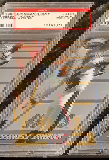 1996 Bowman's Best Terrell Owens PSA 9