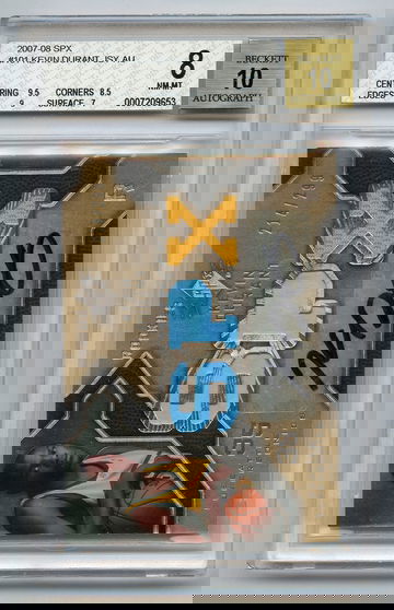 KEVIN DURANT 2007 SPX Rookie Auto /299 #101 BGS 8 / 10 Autograph