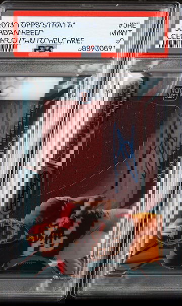 2013 Topps Strata Jordan Reed #JRE RC Clear Cut Auto Relic PSA 9