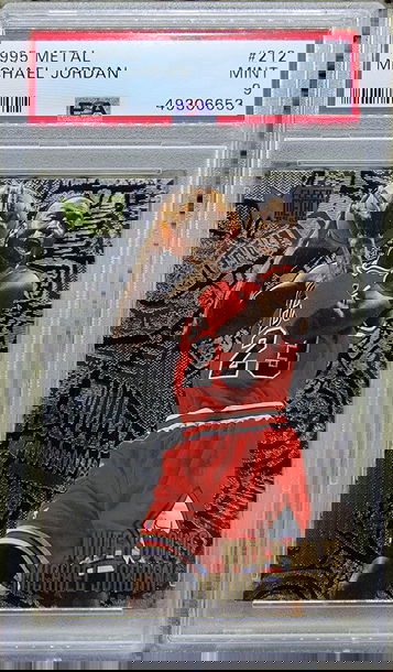 1995 Fleer metal Michael Jordan #212 PSA 9 Mint