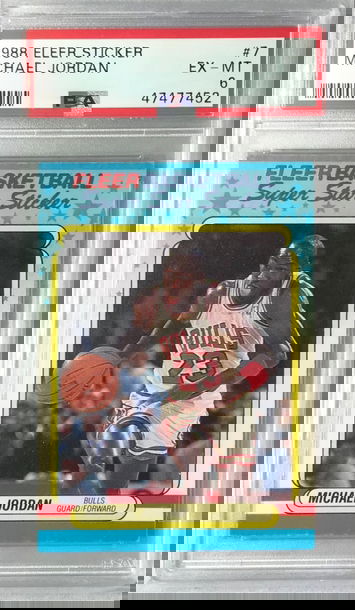 Michael Jordan 1988 Fleer Sticker #7 - PSA 6