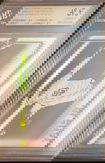 2019 Topps Chrome BGS 9.5 Negative Refractor  Fernando Tatis Jr. w/ 2 10's .5 away from BGS 10