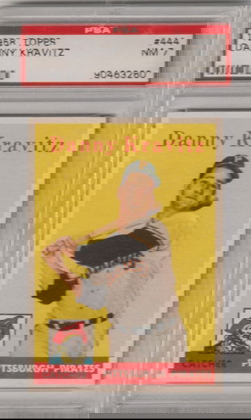 1958 Topps #444 Danny Kravitz PSA 7 (Near Mint)