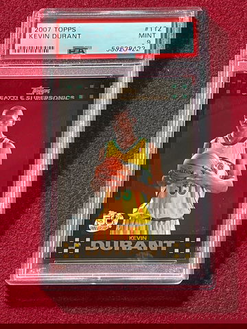 2007-08 Topps Kevin Durant ROOKIE RC Black Border #112 PSA 9 MINT