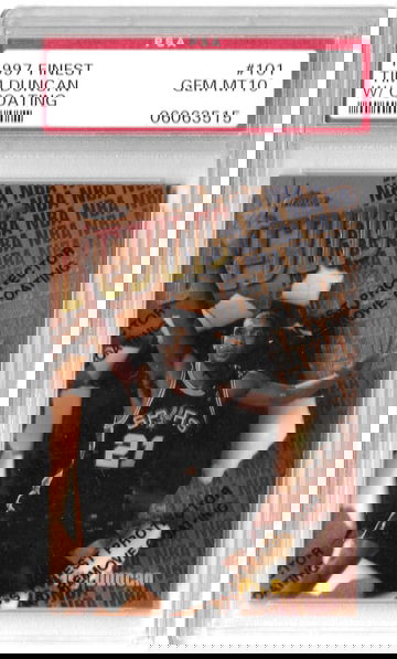 Tim Duncan 1997 Topps Finest Rookie #101 PSA10