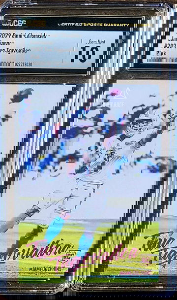 2020 TUA TAGOVAILOA Panini Chronicles PINK Luminance CSG 10 POP 14 Rookie #202 