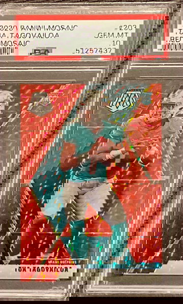 2020 Panini Mosaic Red Mosaic Tua Tagovailoa PSA 10 GEM MINT